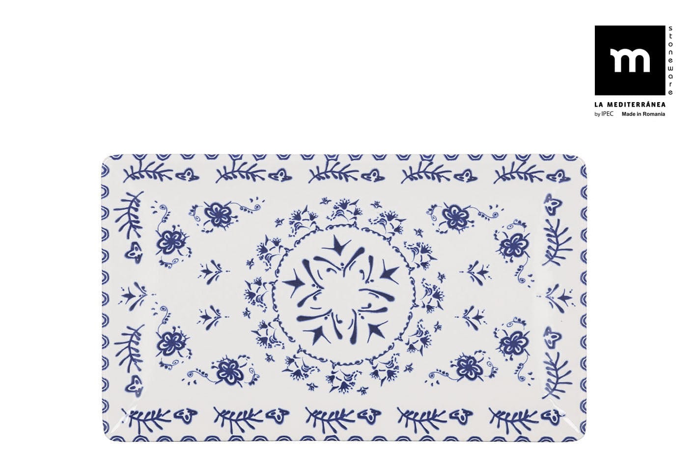 Farfurie din ceramica, Blur Albastru, L25xl15xH2 cm