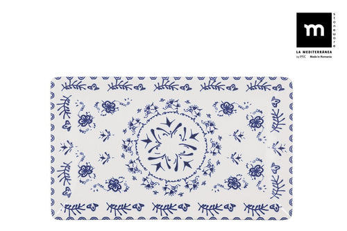 Farfurie din ceramica, Blur Albastru, L25xl15xH2 cm