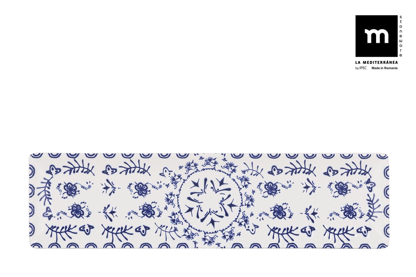 Farfurie din ceramica, Blur Albastru, L30xl8xH2 cm