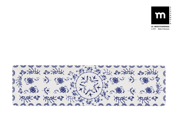 Farfurie din ceramica, Blur Albastru, L30xl8xH2 cm