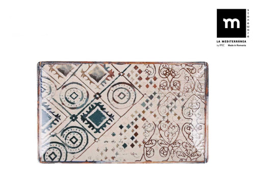 Inde Soler Hispania Farfurie din ceramica, Grecia Multicolor, L25,3xl15xH1,8 cm