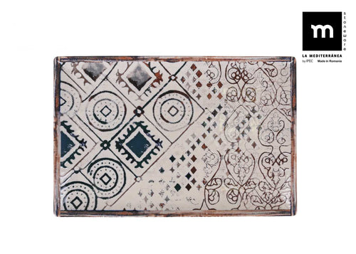 Inde Soler Hispania Farfurie din ceramica, Grecia Multicolor, L30xl20xH2,5 cm