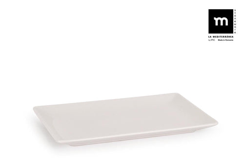 Inde Soler Hispania Farfurie din ceramica, Ivory Alb, L13xl20xH2 cm