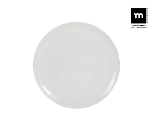 Inde Soler Hispania Farfurie din ceramica, Ivory Alb, Ø32,5xH2,3 cm