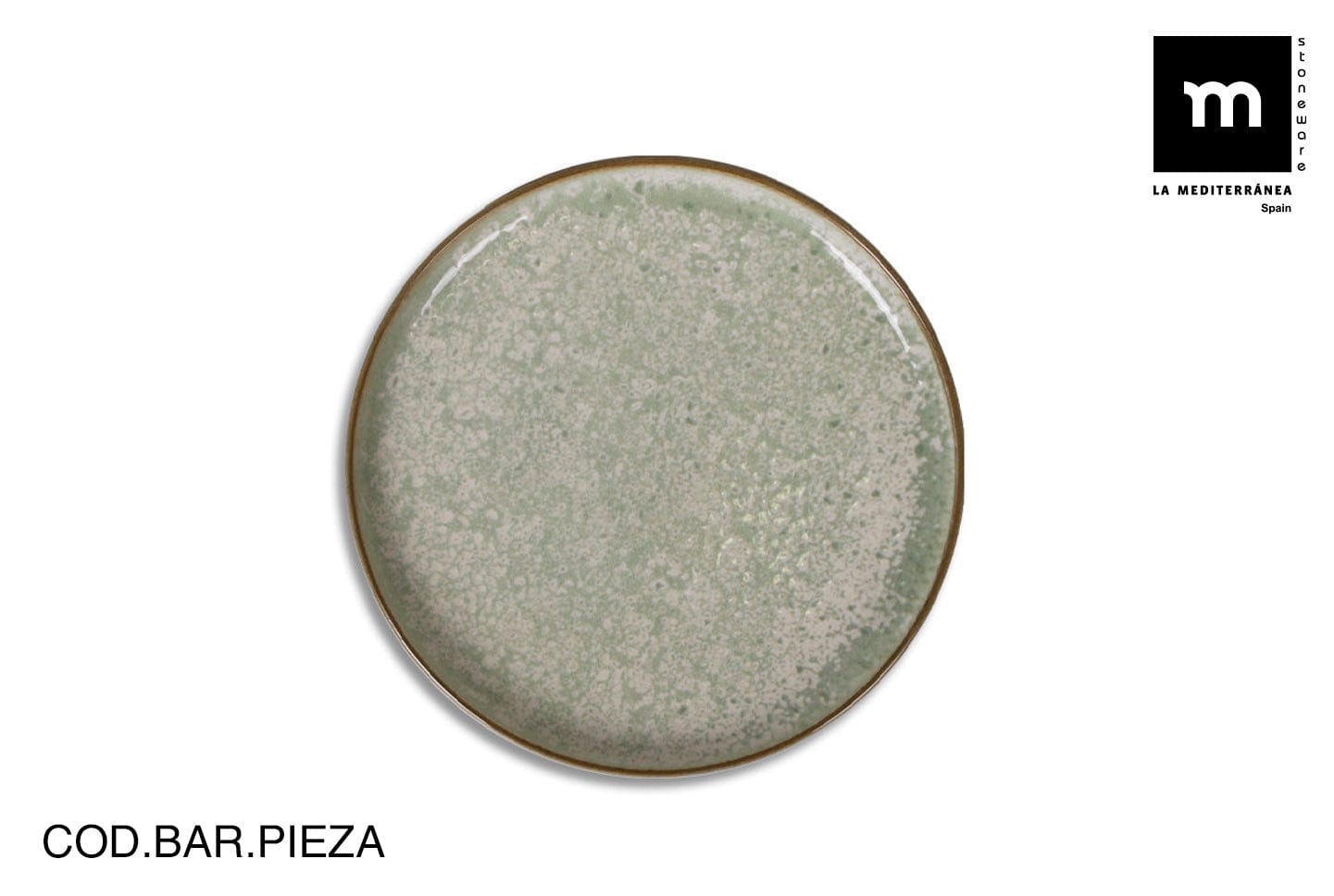 Inde Soler Hispania Farfurie din ceramica, Neira Verde, Ø20xH2,2 cm