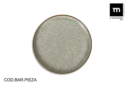 Inde Soler Hispania Farfurie din ceramica, Neira Verde, Ø20xH2,2 cm