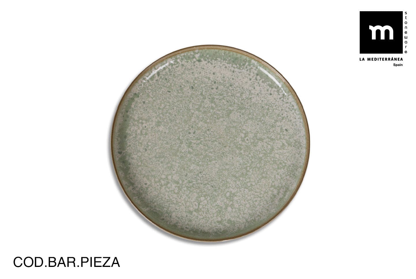 Inde Soler Hispania Farfurie din ceramica, Neira Verde, Ø27xH2,8 cm