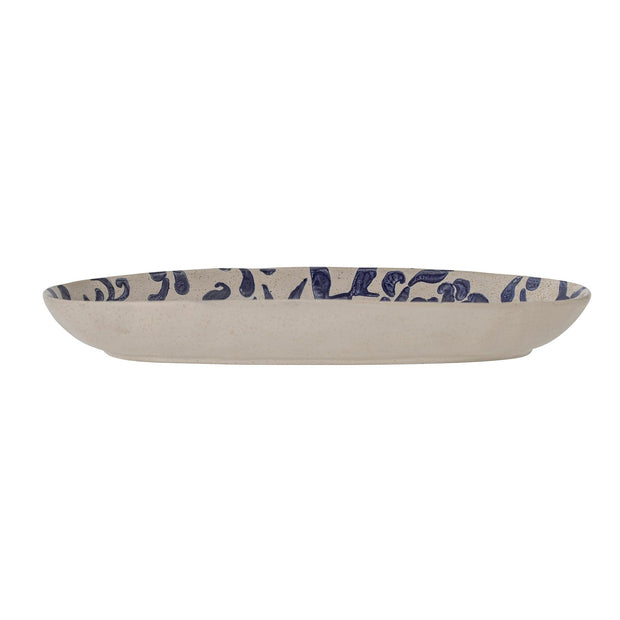 Bloomingville Farfurie din ceramica, Petunia Albastru, L29xl15xH4 cm