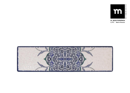 Farfurie din ceramica, Rosetta Multicolor, L30xl8xH2 cm