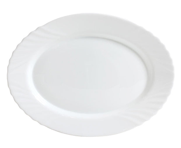 Inde Soler Hispania Farfurie din sticla, Ebro Alb, L35xl27xH2 cm