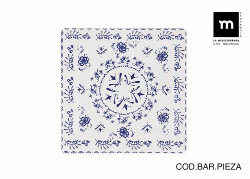 Inde Soler Hispania Farfurie pentru cina, din ceramica, Blur Albastru, L24xl24xH2 cm