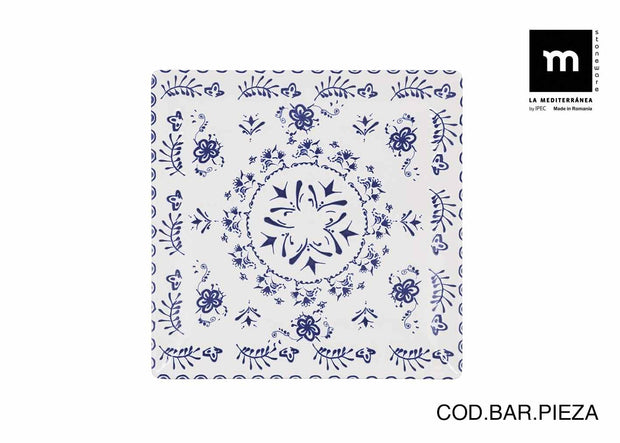 Inde Soler Hispania Farfurie pentru cina, din ceramica, Blur Albastru, L24xl24xH2 cm