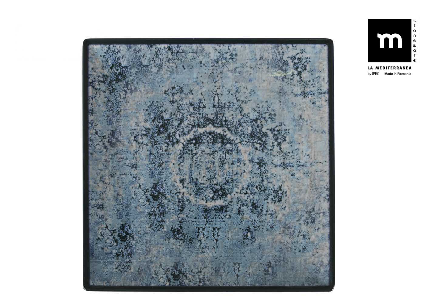 Inde Soler Hispania Farfurie pentru cina, din ceramica, Electra Albastru, L24xl24xH2 cm