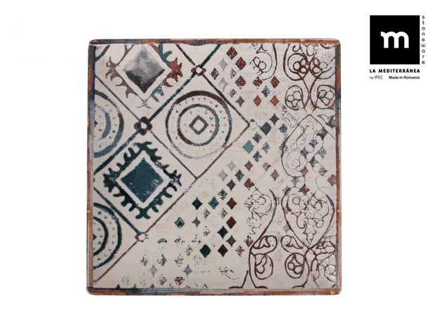 Inde Soler Hispania Farfurie pentru cina, din ceramica, Grecia Multicolor, L24xl24xH2 cm