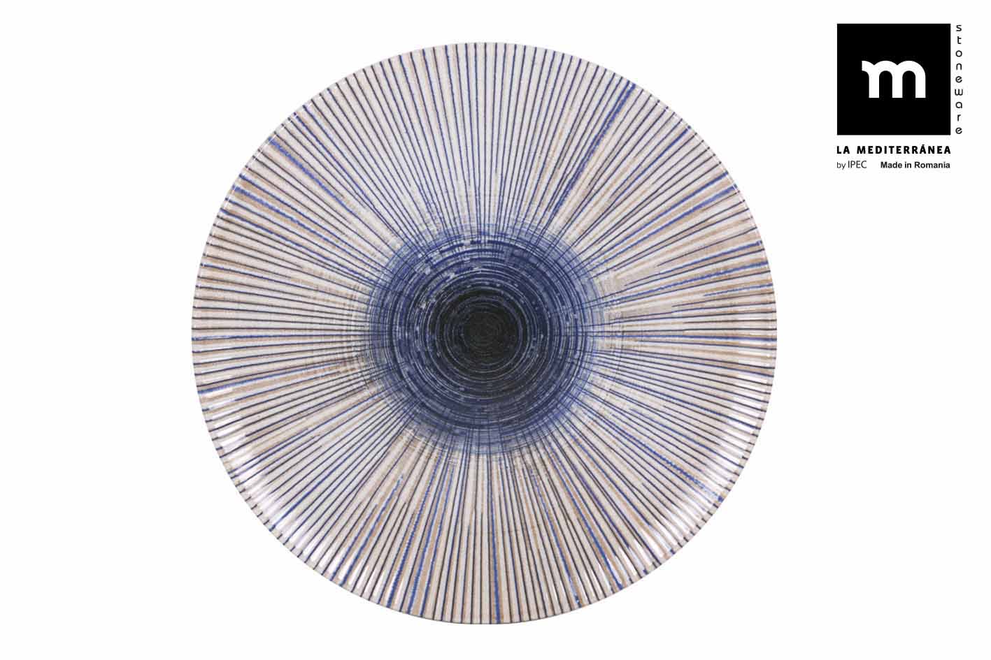 Inde Soler Hispania Farfurie pentru cina, din ceramica, Irys Albastru, Ø26xH2 cm