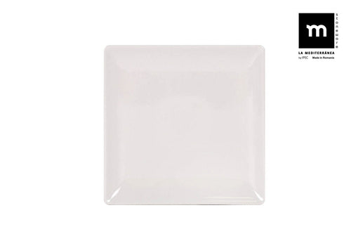 Inde Soler Hispania Farfurie pentru cina, din ceramica, Ivory Alb, L21xl21xH2 cm