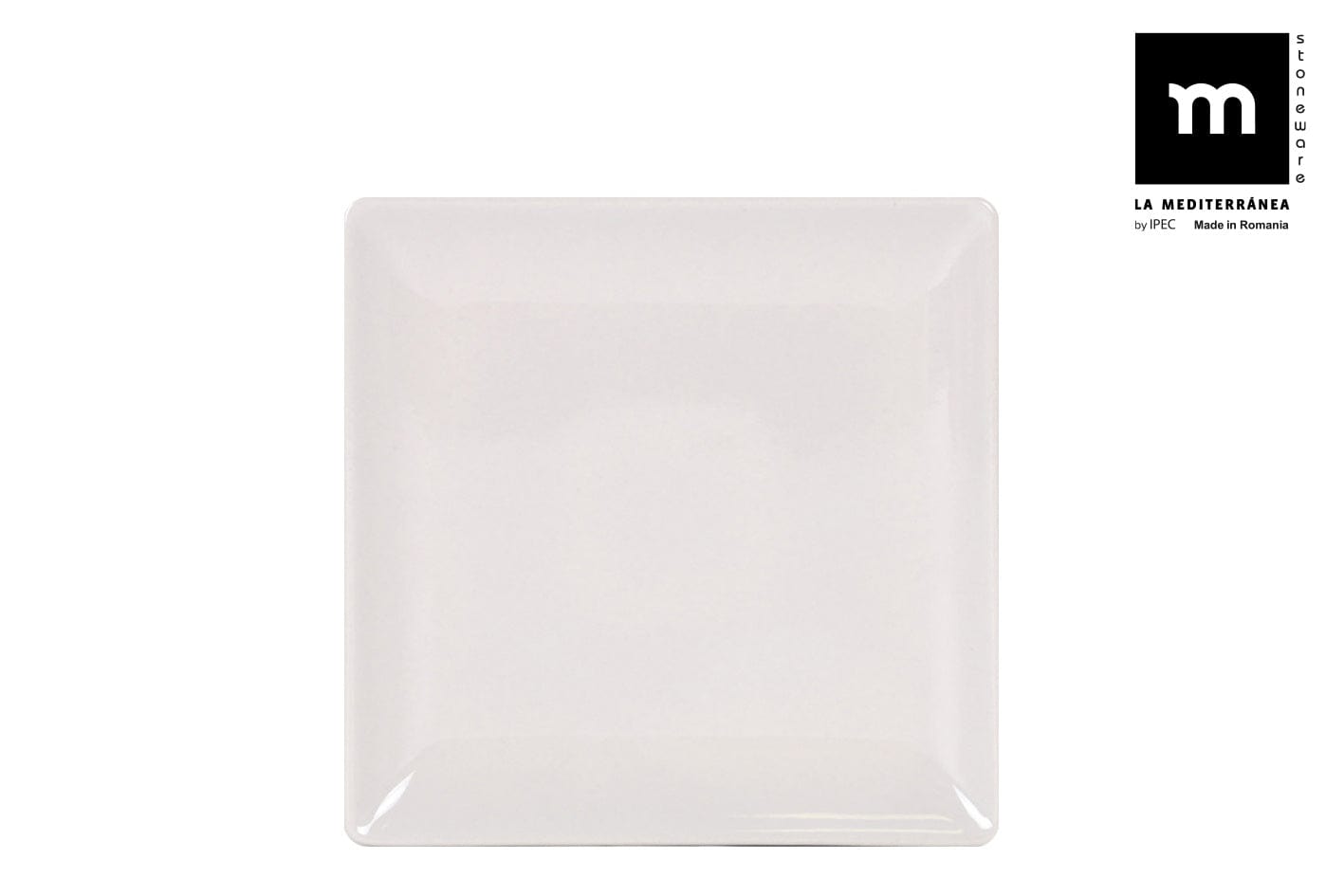 Inde Soler Hispania Farfurie pentru cina, din ceramica, Ivory Alb, L24xl24xH2 cm