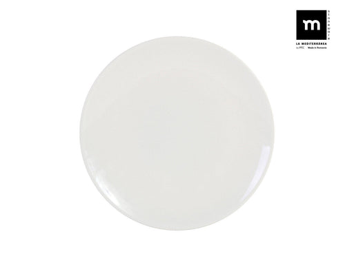 Inde Soler Hispania Farfurie pentru cina, din ceramica, Ivory Alb, Ø26xH2 cm