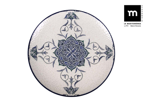 Inde Soler Hispania Farfurie pentru cina, din ceramica, Rosetta Multicolor, Ø26xH2 cm