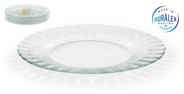 Inde Soler Hispania Farfurie pentru cina, din sticla, Paris Transparent, Ø23xH2 cm