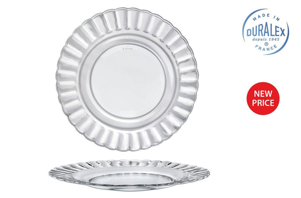 Inde Soler Hispania Farfurie pentru cina, din sticla, Paris Transparent, Ø26xH2 cm