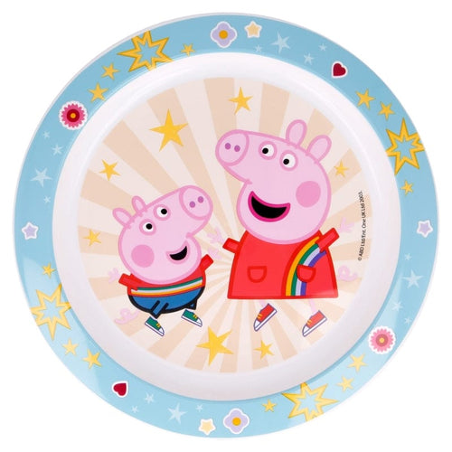Farfurie pentru copii din plastic, Peppa Pig Multicolor, Ø23.1xH2 cm