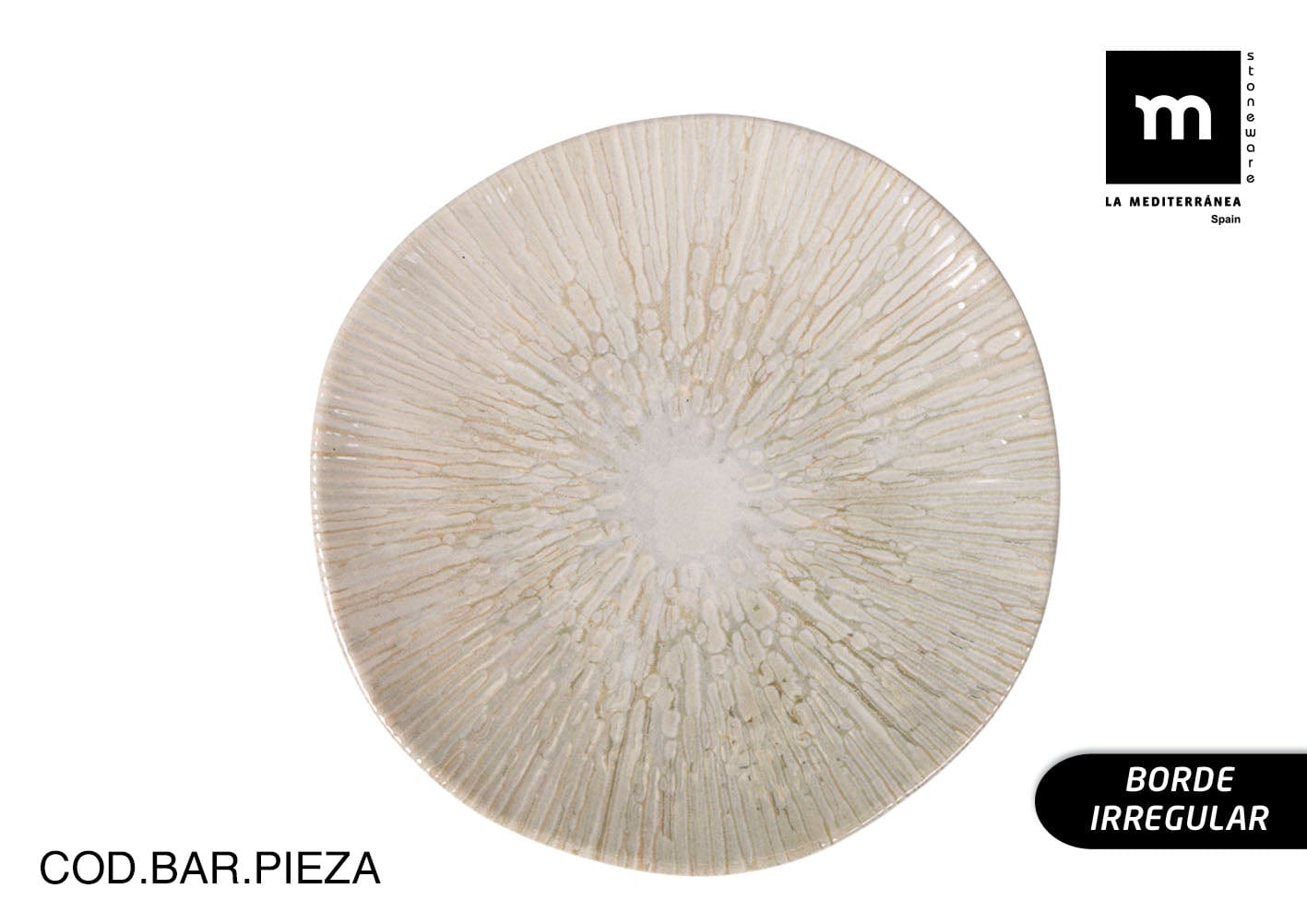 Inde Soler Hispania Farfurie pentru desert, din ceramica, Anya Ivoir, Ø20xH2 cm