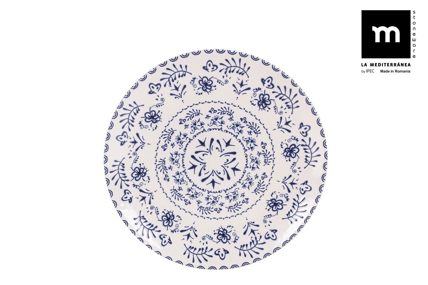 Inde Soler Hispania Farfurie pentru desert, din ceramica, Blur Albastru, Ø20xH2 cm