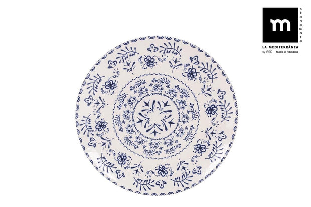 Inde Soler Hispania Farfurie pentru desert, din ceramica, Blur Albastru, Ø20xH2 cm