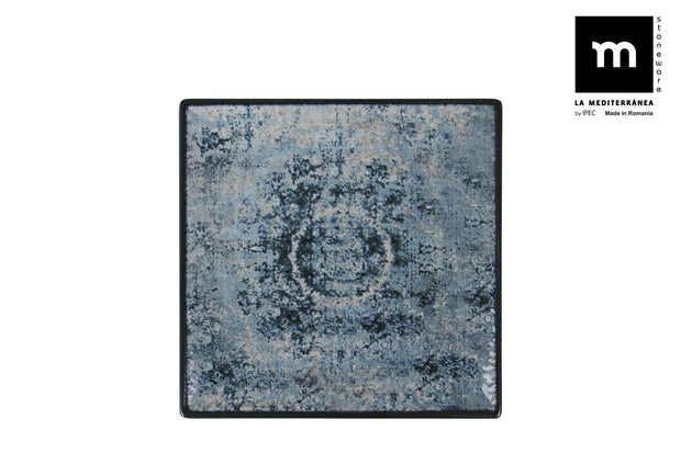 Inde Soler Hispania Farfurie pentru desert, din ceramica, Electra Albastru, L18xl18xH2 cm