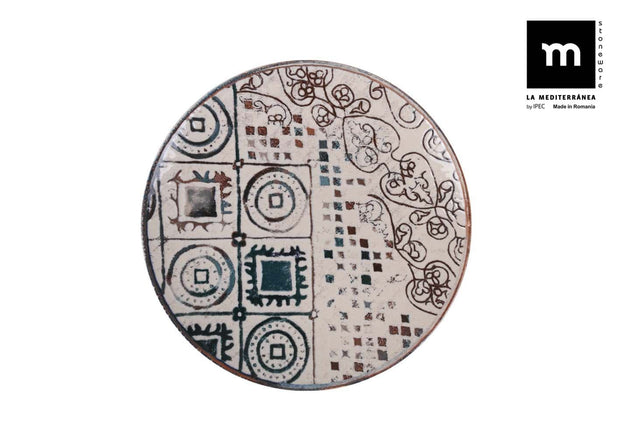 Inde Soler Hispania Farfurie pentru desert, din ceramica, Grecia Multicolor, Ø20xH2 cm