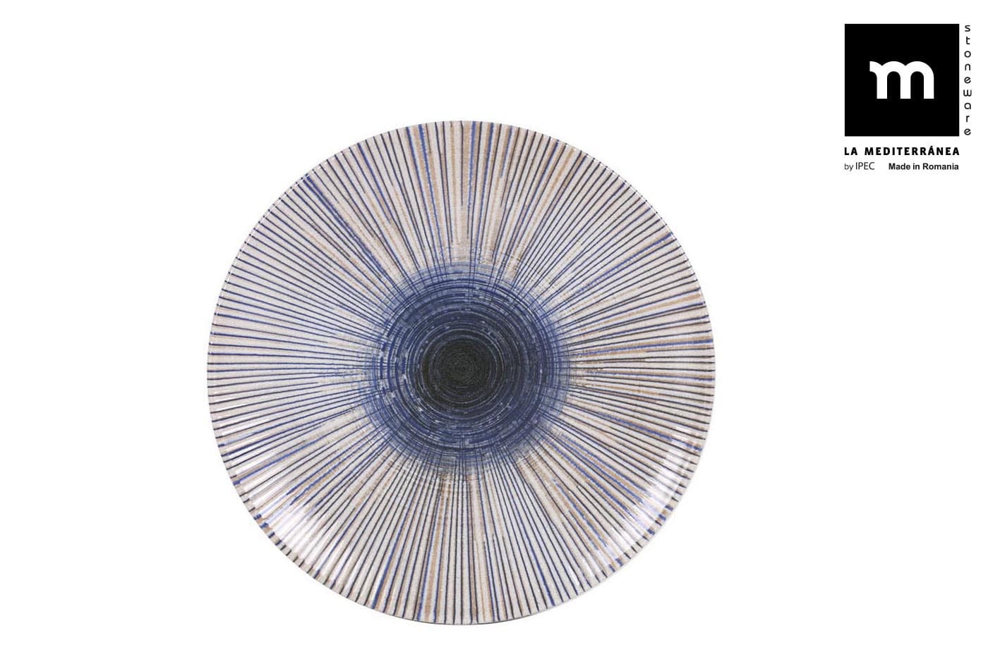 Inde Soler Hispania Farfurie pentru desert, din ceramica, Irys Albastru, Ø20xH2 cm