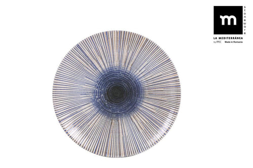 Inde Soler Hispania Farfurie pentru desert, din ceramica, Irys Albastru, Ø20xH2 cm