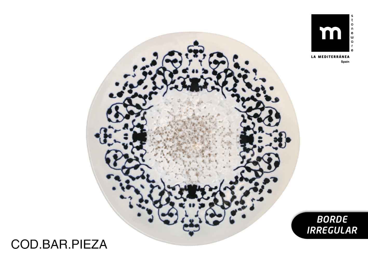 Inde Soler Hispania Farfurie pentru desert, din ceramica, Jerica Multicolor, Ø20,2xH2 cm