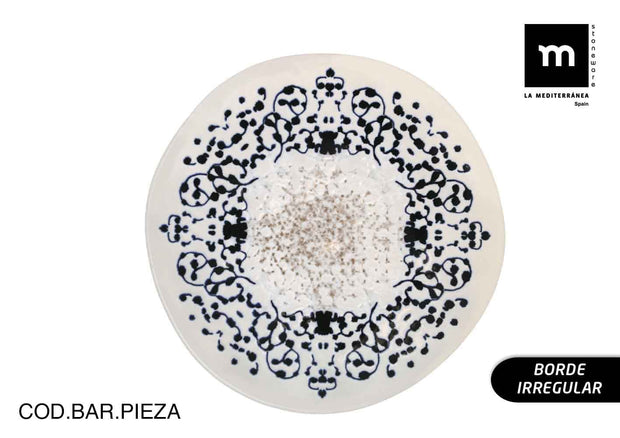 Inde Soler Hispania Farfurie pentru desert, din ceramica, Jerica Multicolor, Ø20,2xH2 cm