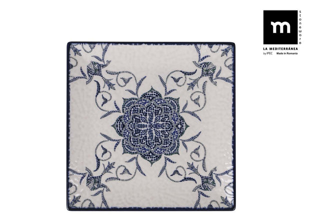 Inde Soler Hispania Farfurie pentru desert, din ceramica, Rosetta Multicolor, L18xl18xH2 cm