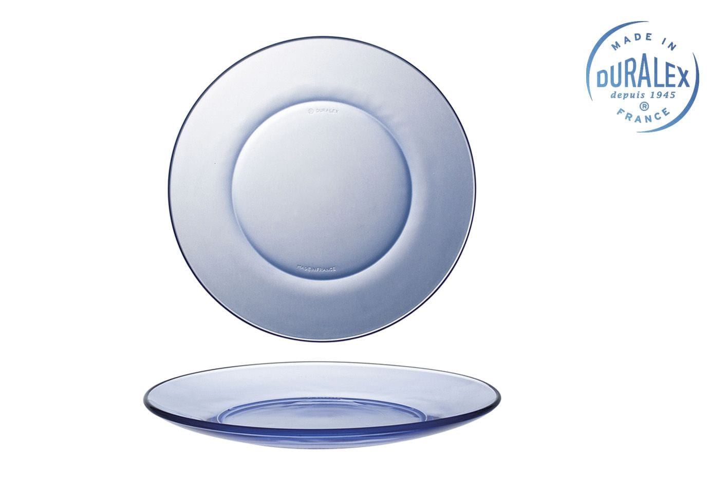 Inde Soler Hispania Farfurie pentru desert, din sticla, Lys Albastru, Ø19xH1.8 cm