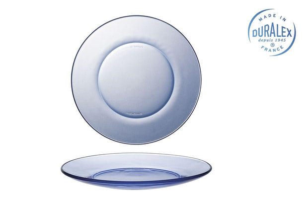 Inde Soler Hispania Farfurie pentru desert, din sticla, Lys Albastru, Ø19xH1.8 cm