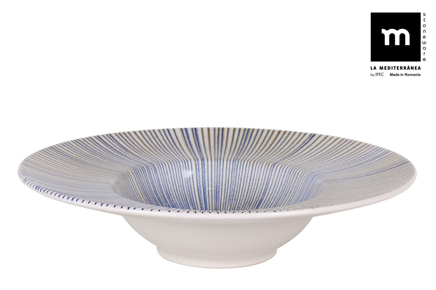 Inde Soler Hispania Farfurie pentru paste, din ceramica, Irys Albastru, Ø28xH6,8 cm