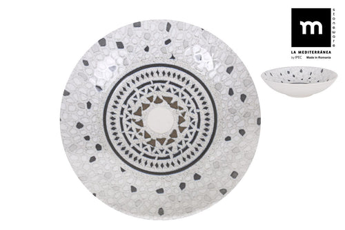 Inde Soler Hispania Farfurie pentru supa, din ceramica, Barroc Multicolor, Ø21xH5,3 cm