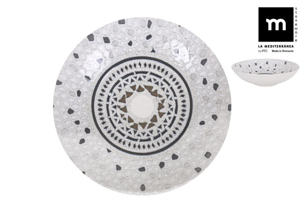 Inde Soler Hispania Farfurie pentru supa, din ceramica, Barroc Multicolor, Ø21xH5,3 cm