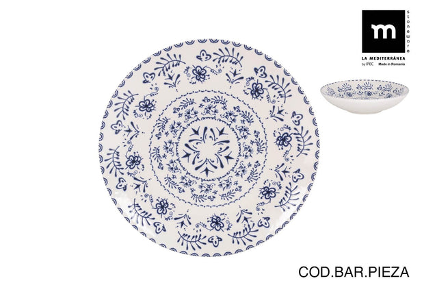 Inde Soler Hispania Farfurie pentru supa, din ceramica, Blur Albastru, Ø21xH5,3 cm