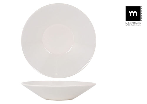 Farfurie pentru supa, din ceramica, Ivory Alb, Ø23,5xH5 cm