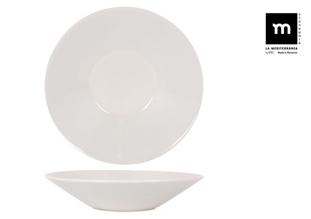 Farfurie pentru supa, din ceramica, Ivory Alb, Ø23,5xH5 cm