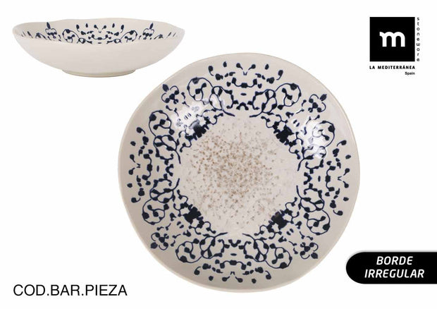 Farfurie pentru supa, din ceramica, Jerica Multicolor, Ø20,5xH5 cm