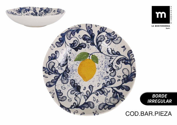 Farfurie pentru supa, din ceramica, Limoi Multicolor, Ø21xH5 cm