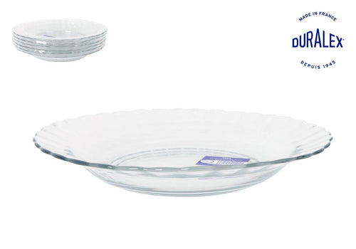 Inde Soler Hispania Farfurie pentru supa, din sticla, Paris Transparent, Ø23xH3.5 cm