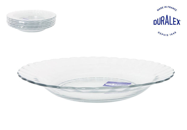 Inde Soler Hispania Farfurie pentru supa, din sticla, Paris Transparent, Ø23xH3.5 cm