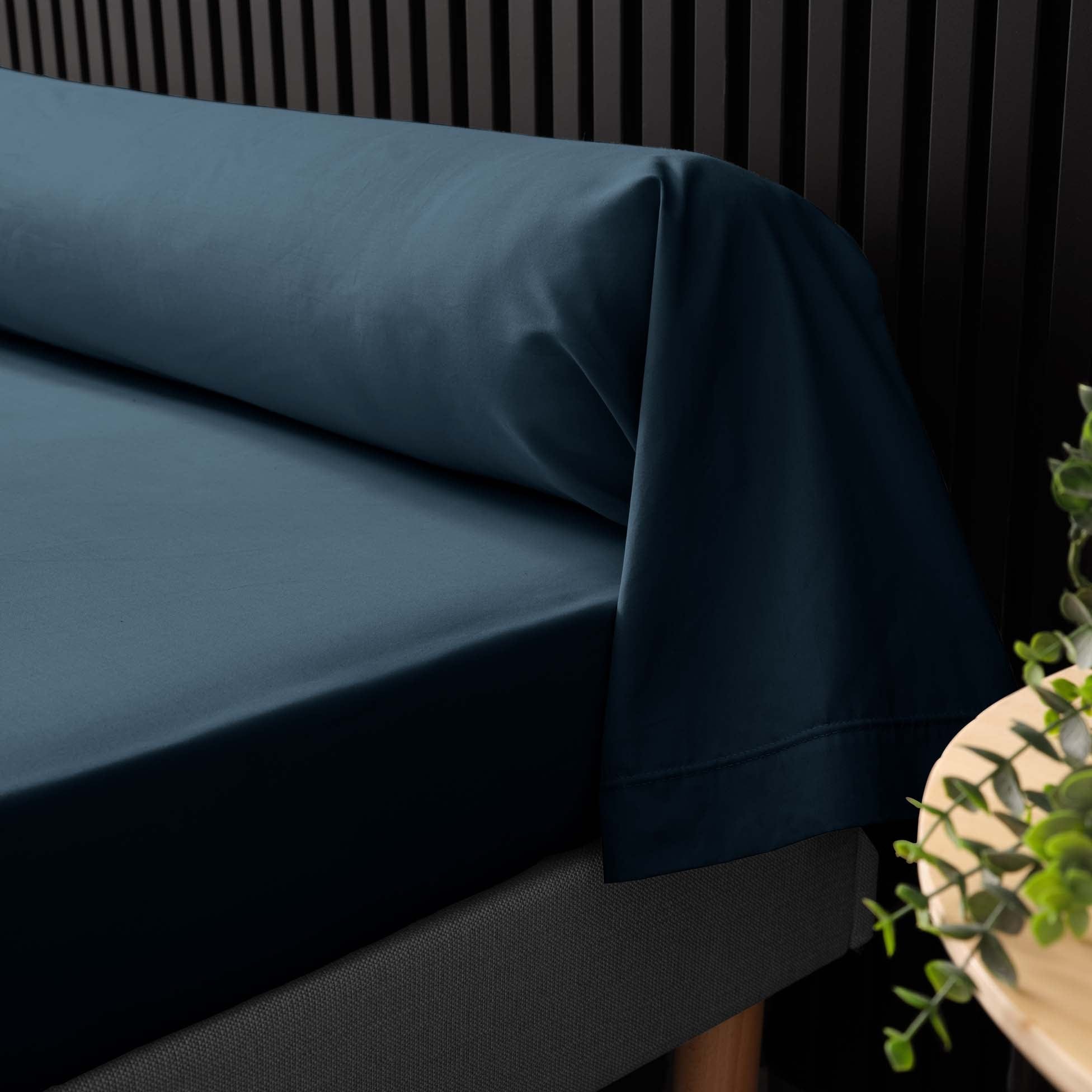 Fata de perna din bumbac, Percaline Bolster Bleumarin, 85 x 185 cm (1)