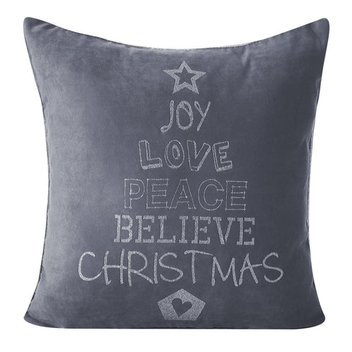 BFSummer Fata perna decorativa pentru Craciun Felix II Velvet Gri, 40 x 40 cm